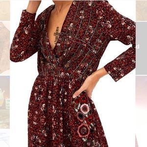 Floral dress with bead work.